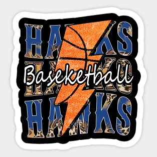 Graphic Basketball Hawks Proud Name Vintage Sticker